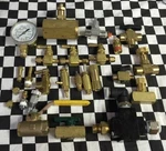 Lot Of 25 Brass Toggle Valve, Angle Gauge, 3 Way Needle VALVE#152H. Fixed Price $153.30.
