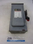 H322NRB-SQUARE D-safety SWITCH,3P/4W,FUSIBLE, 60A,240V, Ser F05, Nema 3R Outdoor. Fixed Price $85.00.