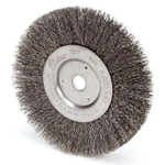 Weiler 01075 6" Narrow Face Crimped Wire Wheel, 0.014 X 5/8"-1/2", Silver. Fixed Price $33.99.