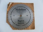 Nicholson 80591 Magicut 12" Combination Circular Saw Blade Usa Free Shipn 48. Fixed Price $49.99.