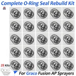 25 Kit 246355 Aftermarket Complete O-ring Rebuild For Graco Fusion Ap Orings. Fixed Price $34.99.