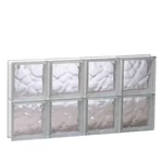 Clearly Secure Glass Block Window 31" X 15.5" Frameless Wave Pattern Non-vented. Fixed Price $122.49.