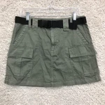 American Eagle Cargo Skirt 10 Adult Green High Rise Line Belted Utility Womens. Fixed Price $24.75.