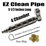 4 Chamber 5 1/2" Long Ez Clean Pipe & Brass Screens Collectible Tobacciana. Fixed Price $19.99.