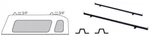 Crl CR6011 3/4" Mounting Legs For Load Rails (2-PAIR) Black. Fixed Price $91.08.