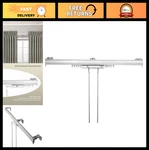 Adjustable Baton Draw White Traverse Curtain Rod 48-84 Inch, Easy Install, Moder. Fixed Price $95.99.