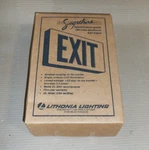New Lithonia LESW1R Elnsd White Die-cast Led Emergency Exit Sign, In Box Ak. Fixed Price $129.99.
