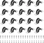 Uxcell 30PCS 10MM(3/8") Cable Clamp, 2 Hole 304 Stainless Steel Rubber Coated Cu. Fixed Price $14.01.