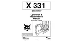 Bobcat 331 Excavator Operation & Maintenance Manual (reprint). Fixed Price $35.99.