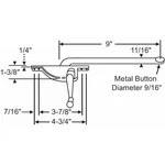 Window Operator, Left Hand, 12" L, 36-312. Fixed Price $13.29.