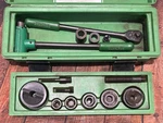 Greenlee 1804 / 1806SB Ratchet Punch Driver + Dies Case. Fixed Price $119.95.