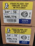 Arlington NMLT75 3/4" Liquid-tight Connector ( 2 Boxes ). Fixed Price $60.00.