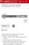 Hilti Kwik Bolt TZ2 Wedge Anchor 1/2" 7" P/n 2210257 Box Of 20. Fixed Price $64.00.