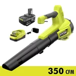 Ryobi One+ 18V Jet Fan Blower Kit PCLLB01K 350 Cfm W/ 4.0AH Battery & Charger. Fixed Price $89.99.