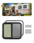 Vevor Horizontal Rv Window, 24" 20" H, Tinted, Tempered 24X20IN, Black. Fixed Price $136.88.