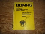 Bomag BW55E Single Drum Vibratory Roller Parts Catalog Manual 620 0101-UP. Fixed Price $67.89.