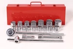 20PCS 3/4IN Drive Heavy Duty Socket Wrench Set 12POINT Metal Box. Fixed Price $86.61.