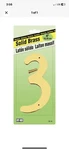 Hy-ko BR-40/3 Solid Brass Nail-on Decorative House Number In.. Fixed Price $6.99.