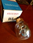 Sylvania Dlg Projector Light Bulb Blue Top Lamp New Old Stock 150 Watt 21 Volt. Fixed Price $25.98.