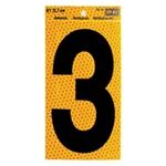 Hy-ko 5" Yellow Reflective Number 3 (10 Pcs.). Fixed Price $24.32.