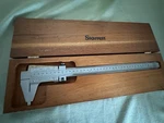 Starrett No. 123 E&m Vernier Outside Caliper 14" With Wooden Case. Fixed Price $199.99.