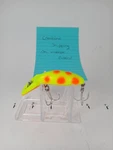 Rare Vintage Heddon Wobble Tadpolly Fluorescent Yellow With Orange Dots. Fixed Price $28.00.