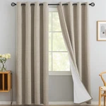 Yakamok Natural Linen Curtains 100% Blackout 84 Inches Long,room Darkening Te.... Fixed Price $89.46.