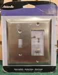 Amerelle Single Toggle/rocker Wallplate Steel Brushed Nickel New. Fixed Price $6.75.
