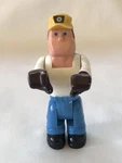 Husky Helper Construction Worker Fisher Price Vintage 1980S. Fixed Price $8.12.