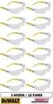 12- Dewalt Clear Lens Protective Shooting Safety Glasses Ansi Z87+ Work Eyewear. Fixed Price $37.95.