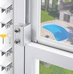 Sliding Window Locks Horizontal & Up/down, Adjustable 4 Set, Silver-large. Fixed Price $17.65.