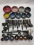 55PC Lot Of Hole Saws, Arbors, Extension Starret Milwaukee Blumol Lennox. Fixed Price $199.99.