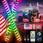 Dreamotor Whip Lights 2PCS 3FT Spiral Rgb Led For Side By. Fixed Price $162.81.