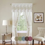 5PC Light Filtering Semi-sheer Window Curtain Set Panels Valance And Tiebacks. Fixed Price $31.49.