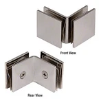 Crl SGC0F90BN Brushed Nickel Open Face Degree Square Glass Clamp. Fixed Price $21.47.