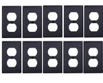 Leviton 80703-E Duplex Outlet Receptacle Wallplate 1-GANG Tp Black, 10 Pcs. Fixed Price $14.99.