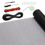 Flyzzz Windows Screen Door Repair Kit Fiberglass 48"X118"/0.161"SPLINE, Black. Fixed Price $19.36.