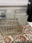 2 Glass Blocks Vintage Mcm, Brick APPROX8-8-4 1960S. Fixed Price $28.00.