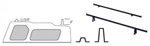 Crl CR6014 3/4" And Mounting Legs For Load Rails (1-PAIR Each) Black. Fixed Price $95.17.