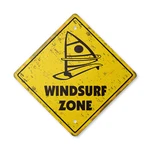 Vintage Crossing Sign Xing Plastic Rustic Board Windsurfing Sail. Fixed Price $36.99.