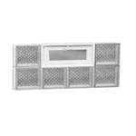 31 In. X 11.5 3.125 Frameless Vented Diamond Pattern Glass Block Windo. Fixed Price $145.46.