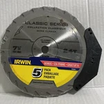 Irwin Classic Series 7-1/4" X 24T Framing & Ripping Saw Blade Pack 15130TAL. Fixed Price $25.59.