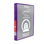 Bazic 1/2" 3-RING View Binder W/ 2-POCKETS, Purple. Fixed Price $16.99.