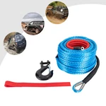 Blue 3/8"X100' Synthetic Winch Rope Hook Cable W/protective Sleeve New. Fixed Price $60.86.