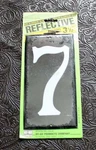 Hy-ko CA25/7 Reflective Aluminum 3 -1/2" House Number "7" Black & White. Fixed Price $5.49.