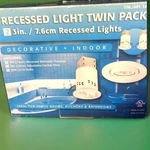 3" Indoor Recessed Light Twin Pack Kit Swivel Trim & 50 Watt Bulbs 2 New. Fixed Price $15.00.