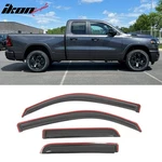 Fits 19-25 Dodge Ram 1500 Quad Cab Channel Window Visors Rain Guard Vent. Fixed Price $34.98.