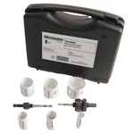 Westward 8PC Hole Kit Bi-metal 6 Saws, Arbors Case 29VX22. Fixed Price $29.95.