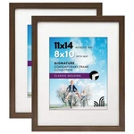 Americanflat 11X14 Picture Frame With Shatter-resistant Glass Set Of 2 Use. Fixed Price $24.39.