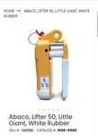 Abaco ALG50 Little Giant Lifter White Rubber. Fixed Price $700.00.